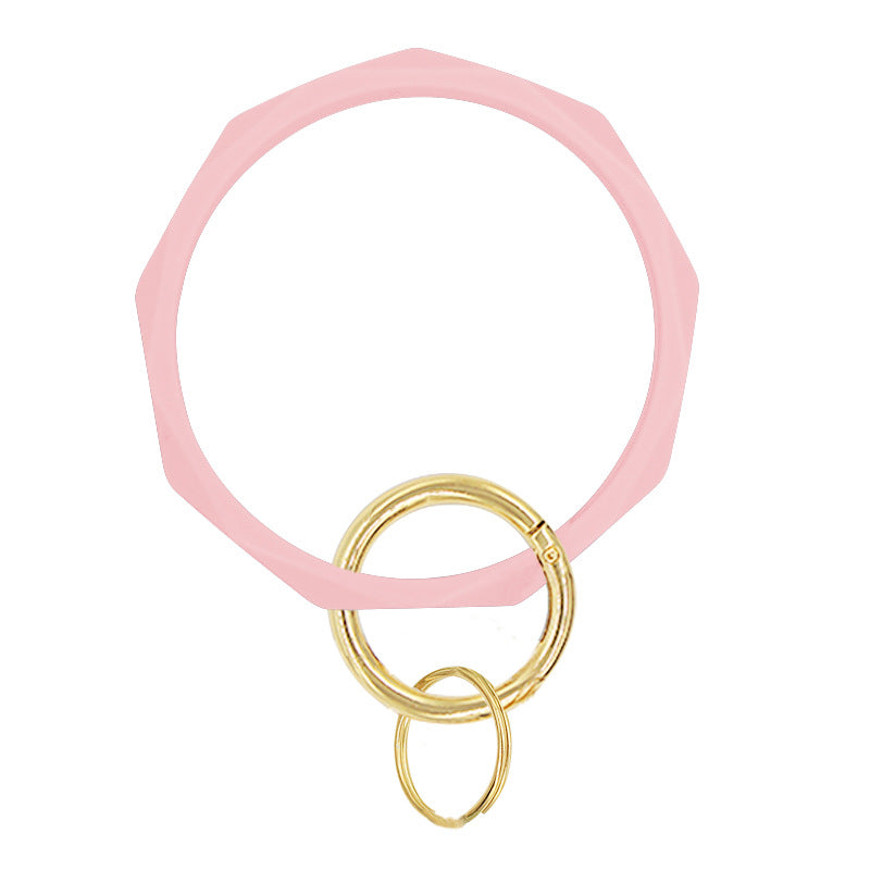 Wholesale Diamond Shape Silicone Bracelet Keychain